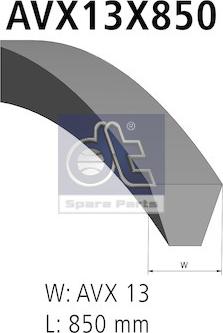 DT Spare Parts 3.34503 - Ремень 850x13 клиновой DT autodif.ru