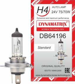 Dynamatrix DB64196 - Лампа накаливания, основная фара autodif.ru