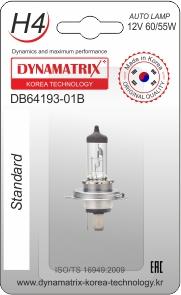 Dynamatrix DB64193-01B - Лампа накаливания, основная фара autodif.ru