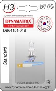 Dynamatrix DB64151-01B - Лампа накаливания, основная фара autodif.ru