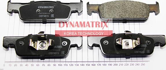 Dynamatrix DBP4615 - Тормозные колодки, дисковые, комплект autodif.ru
