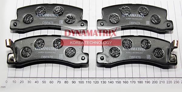 Dynamatrix DBP478 - Тормозные колодки, дисковые, комплект autodif.ru