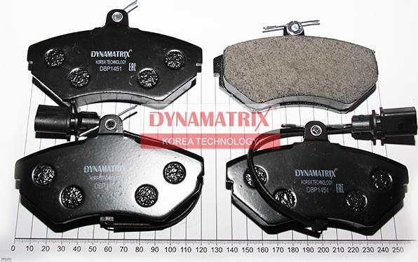 Dynamatrix DBP1451 - Тормозные колодки, дисковые, комплект autodif.ru