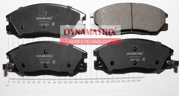 Dynamatrix DBP1605 - Тормозные колодки, дисковые, комплект autodif.ru