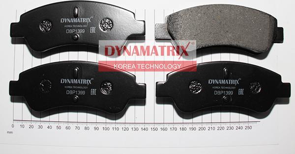 Dynamatrix DBP1399 - Тормозные колодки, дисковые, комплект autodif.ru