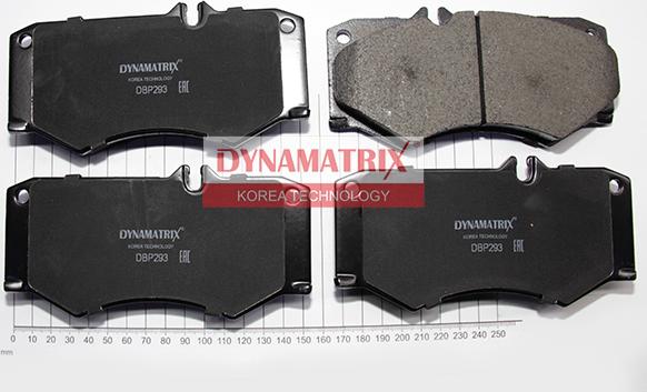 Dynamatrix DBP293 - Тормозные колодки, дисковые, комплект autodif.ru