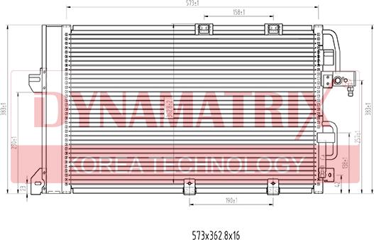 Dynamatrix DR94650 - Конденсатор кондиционера autodif.ru