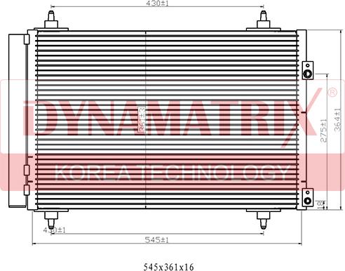 Dynamatrix DR94826 - Конденсатор кондиционера autodif.ru