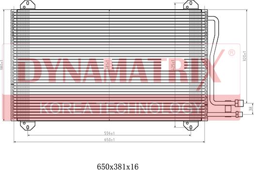 Dynamatrix DR94225 - Конденсатор кондиционера autodif.ru