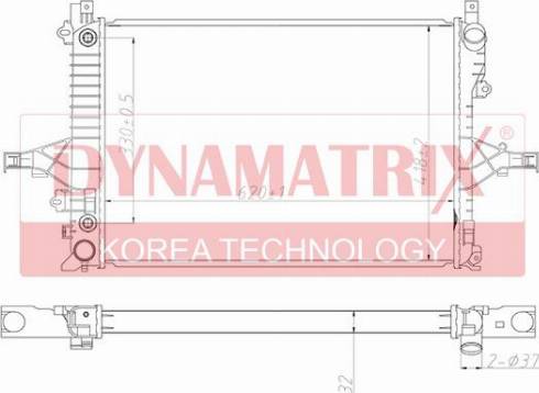 Dynamatrix DR65553A - Радиатор, охлаждение двигателя autodif.ru