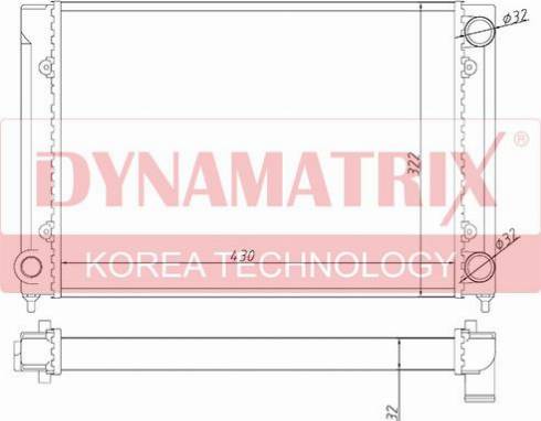 Dynamatrix DR651651 - Радиатор, охлаждение двигателя autodif.ru