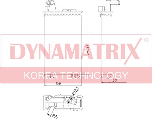 Dynamatrix DR71438 - Теплообменник, отопление салона autodif.ru