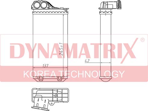 Dynamatrix DR71157 - Теплообменник, отопление салона autodif.ru
