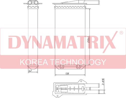 Dynamatrix DR71761 - Теплообменник, отопление салона autodif.ru