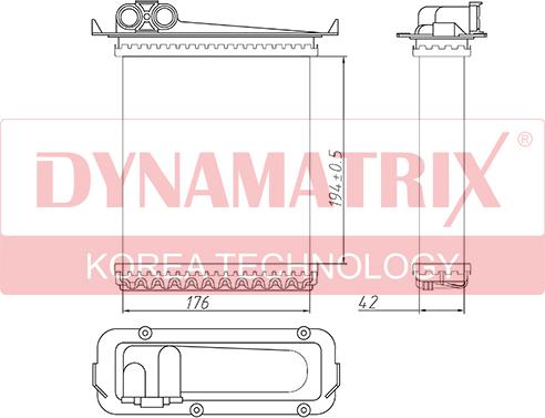 Dynamatrix DR73640 - Теплообменник, отопление салона autodif.ru