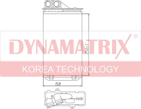 Dynamatrix DR72936 - Теплообменник, отопление салона autodif.ru