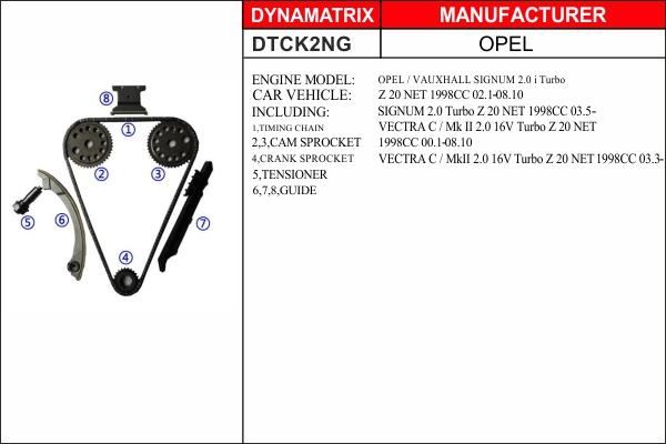 Dynamatrix DTCK2NG - Комплект цепи привода распредвала autodif.ru