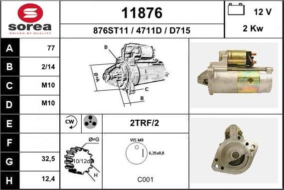 EAI 11876 - Стартер autodif.ru