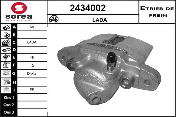 EAI 2434002 - Тормозной суппорт autodif.ru