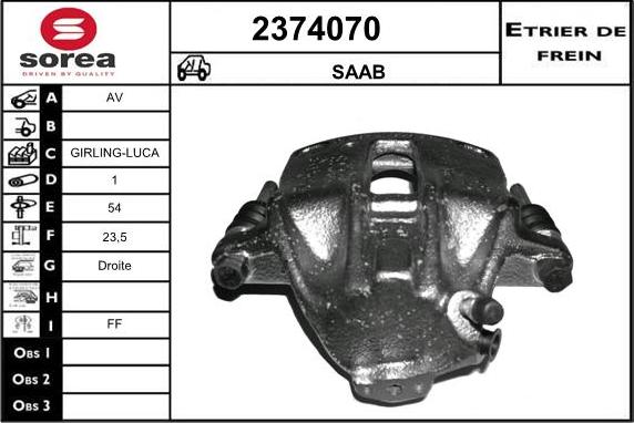 EAI 2374070 - Тормозной суппорт autodif.ru
