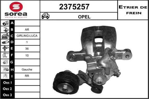 EAI 2375257 - Тормозной суппорт autodif.ru