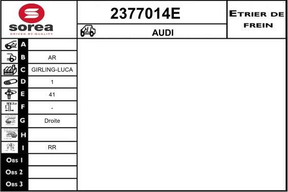 EAI 2377014E - Тормозной суппорт autodif.ru