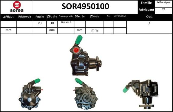 EAI SOR4950100 - Гидравлический насос, рулевое управление, ГУР autodif.ru