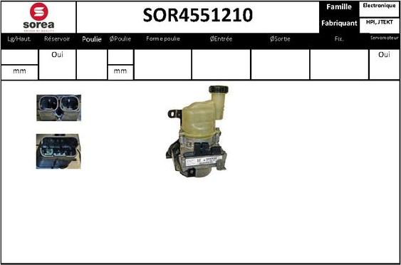 EAI SOR4551210 - Гидравлический насос, рулевое управление, ГУР autodif.ru