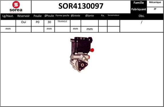 EAI SOR4130097 - Гидравлический насос, рулевое управление, ГУР autodif.ru
