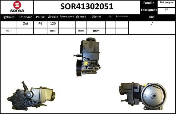 EAI SOR41302051 - Гидравлический насос, рулевое управление, ГУР autodif.ru