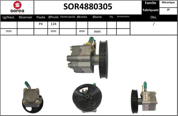 EAI SOR4880305 - Гидравлический насос, рулевое управление, ГУР autodif.ru