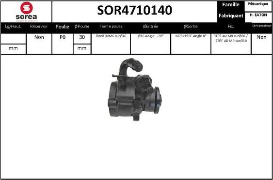 EAI SOR4710140 - Гидравлический насос, рулевое управление, ГУР autodif.ru