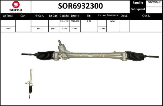 EAI SOR6932300 - Рулевой механизм, рейка autodif.ru