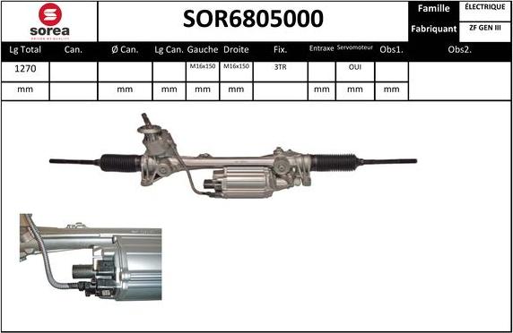 EAI SOR6805000 - Рулевой механизм, рейка autodif.ru