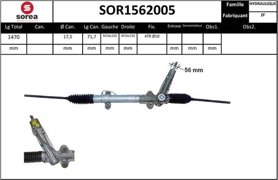 EAI SOR1562005 - Рулевой механизм, рейка autodif.ru