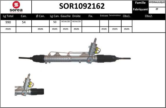 EAI SOR1092162 - Рулевой механизм, рейка autodif.ru