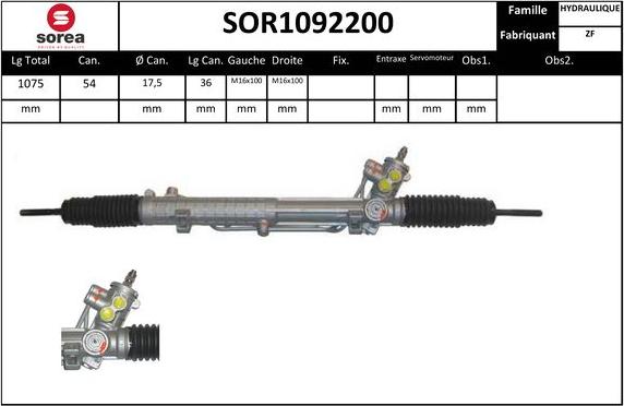 EAI SOR1092200 - Рулевой механизм, рейка autodif.ru