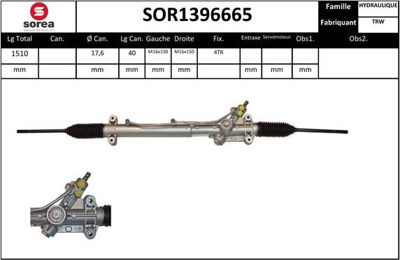 EAI SOR1396665 - Рулевой механизм, рейка autodif.ru