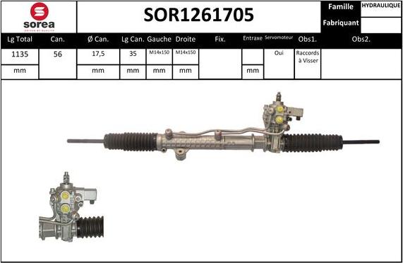 EAI SOR1261705 - Рулевой механизм, рейка autodif.ru