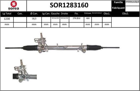 EAI SOR1283160 - Рулевой механизм, рейка autodif.ru
