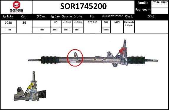 EAI SOR1745200 - Рулевой механизм, рейка autodif.ru