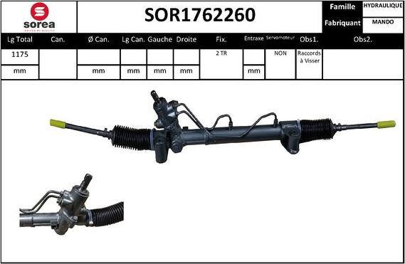 EAI SOR1762260 - Рулевой механизм, рейка autodif.ru