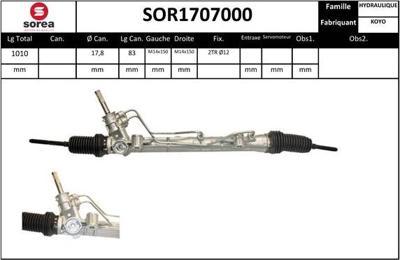 EAI SOR1707000 - Рулевой механизм, рейка autodif.ru