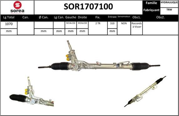 EAI SOR1707100 - Рулевой механизм, рейка autodif.ru