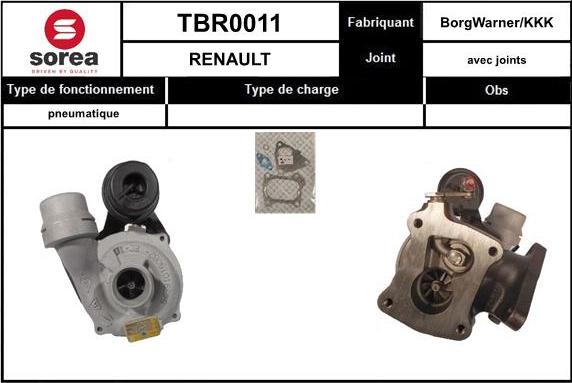 EAI TBR0011 - Турбина, компрессор autodif.ru