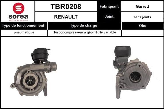 EAI TBR0208 - Турбина, компрессор autodif.ru