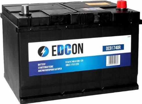 Edcon DC91740R - Стартерная аккумуляторная батарея, АКБ autodif.ru
