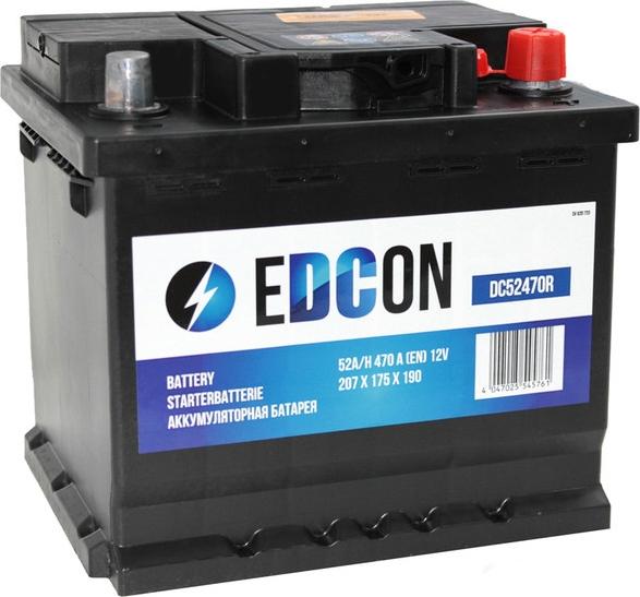 Edcon DC52470R - Стартерная аккумуляторная батарея, АКБ autodif.ru