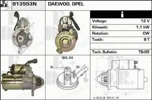 EDR 913553N - Стартер autodif.ru