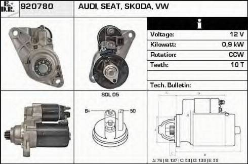 EDR 920780 - Стартер autodif.ru